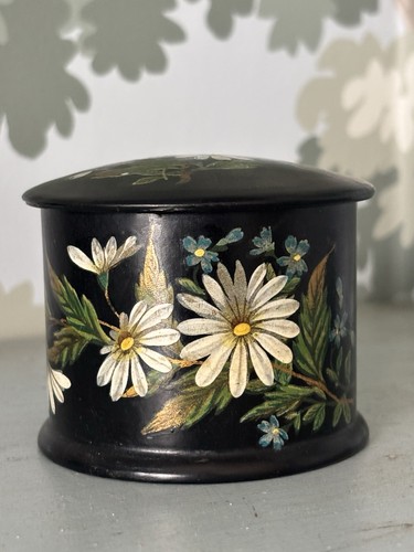 Victorian papier mache lidded - victorian,