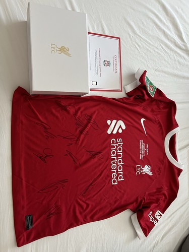 Liverpool signed squad shirt - signed,