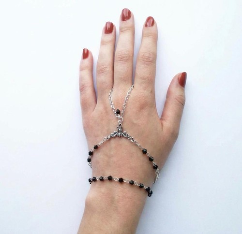 Silver black crystal - crystal, gothic