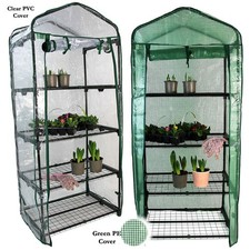 4 Tier Mini Greenhouse Outdoor Garden Plants Grow Green House PVC or PE Cover