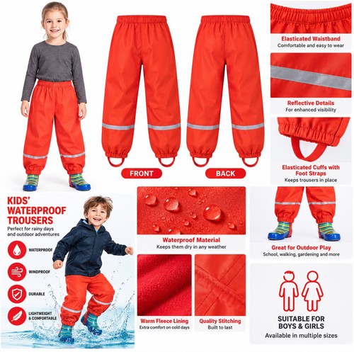 Girls waterproof rain trousers - girls,