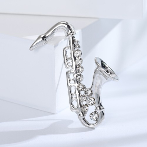 Vintage style silver - silver, saxophone