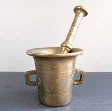 Antique brass bronze pestle - antique,