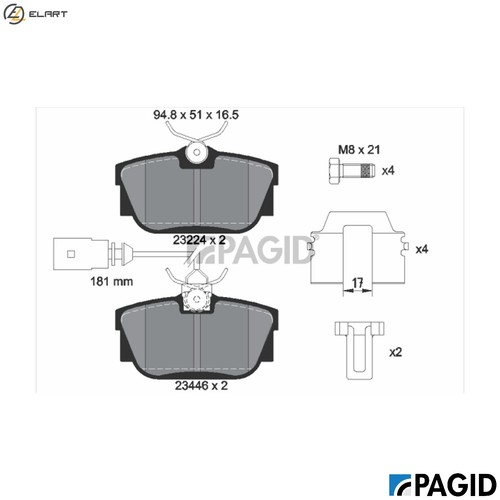 Brake pad set disc - pad,
