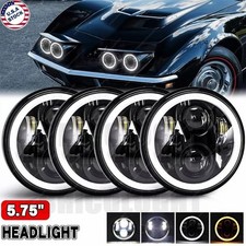 4PCS 5 3/4" 5.75" LED Headlights Hi/Lo Beam DRL Lamp For Chevy Corvette C3 68-82
