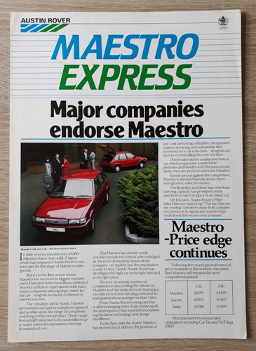 Austin rover maestro fleet - austin,