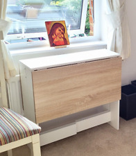 Drop Leaf Dining Table Small Breakfast Desk Folding Space Saving Modern Kitchen