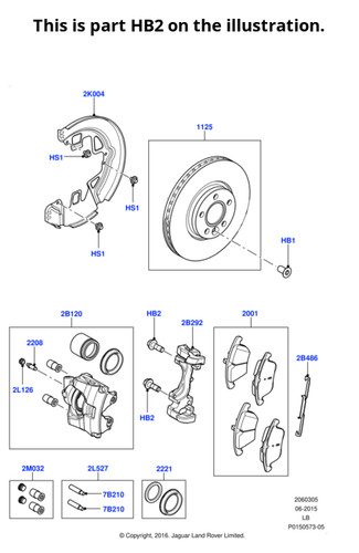 Land rover genuine bolt - bolt, brake
