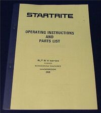 Startrite Vertical Bandsaw Manual Models 'S', 'T' & 'V'