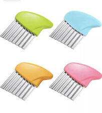UK Potato Chip Crinkle Cutter Stainless Steel Salad Vegetable Wavy Cutter Gift