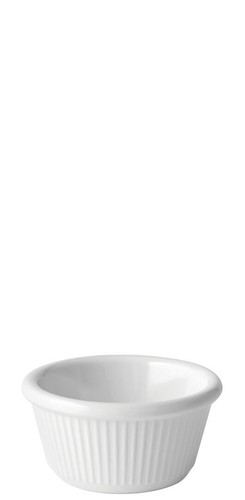 Fluted white ramekin - 12, x