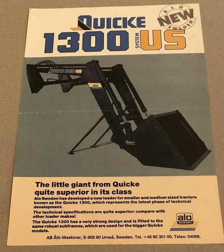 Quicke 1300 loader alo sweden - quicke,