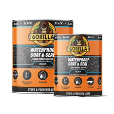 Gorilla Waterproof Coat & Seal Liquid Rubber Coating BLACK 473ml OR 946ml