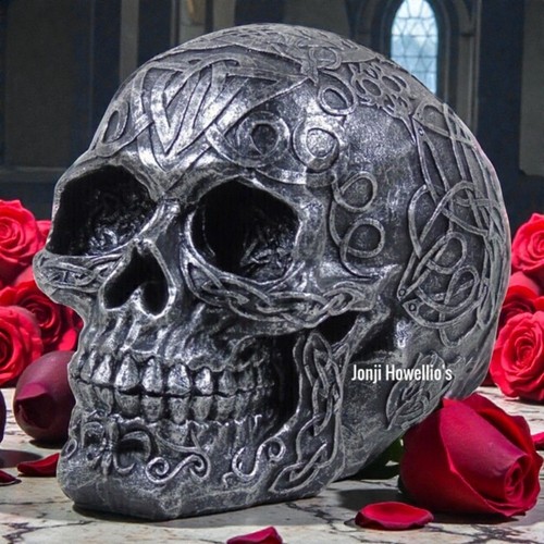 Gothic skull celtic knot - gothic,