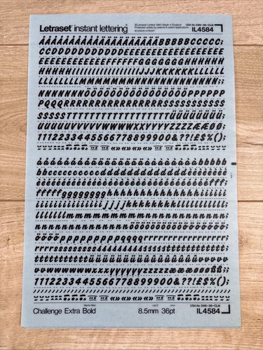 Letraset rub transfer - rub, on