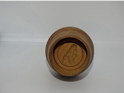 Vintage wood hand carved - hand, grape