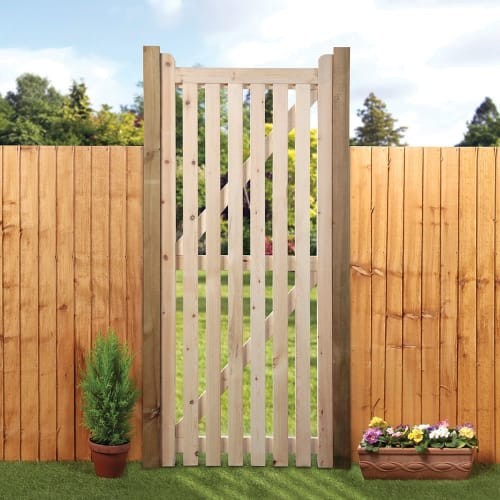 Wooden garden gate - garden, tall
