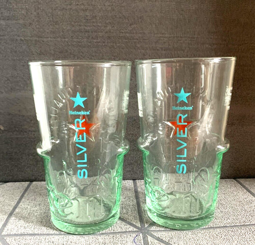 Heineken silver pint glasses - heineken,