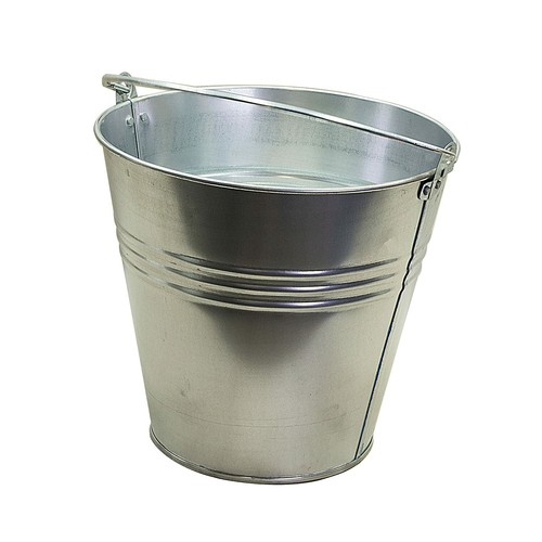 Galvanised metal bucket 10l - metal,