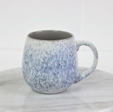 500ml Stoneware Reactive Glazed Snug Mug Grey Blue Coffee Tea Ombre Speckled Cup