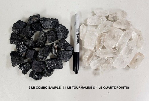 Black tourmaline quartz - tourmaline,
