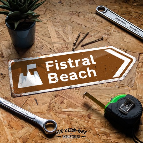 Personalised beach arrow metal - personalised,