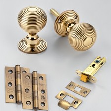 Aged Brass Beehive Door Knobs