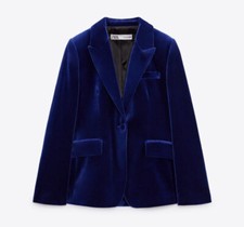 ZARA Blue Tailored VELVET