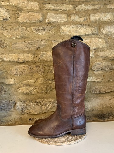 Frye tall brown leather - brown, womens