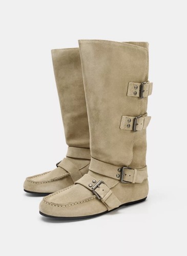 Zara split suede buckled - zara,