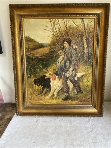 Large vintage 1979 oil - 1979, on