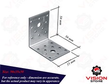 ANGLE BRACKET 2.5mm THICK HEAVY DUTY CORNER REINFORCED GALVANISED ZINC PLATED