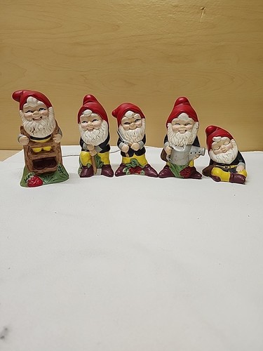 Vintage ceramic garden gnomes - vintage,