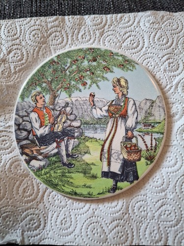 Plate plaque ceramic norske - plate/plaque.,