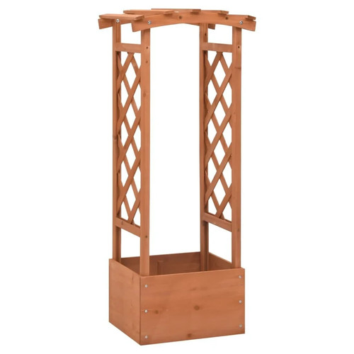 Wooden planter with trellis - planter,