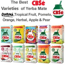 CBSe YERBA MATE,Guarana, Herbal, Orange, Pomelo, Apple & Pear, Tropical Fruit 