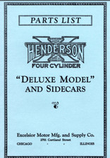 1922-1928 EXCELSIOR HENDERSON DELUXE 4 & Sidecar PARTS MANUAL 35 pagePDF Copy