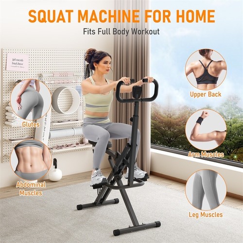 Squat rowing machine - rowing, foldable