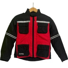 Hein Gericke Motorcycle Jacket Men's S Black Red Sheltex Reflective Pockets