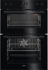 AEG DCE531160B Built In Electric Double Oven Auto Defrost Black A/A Rated