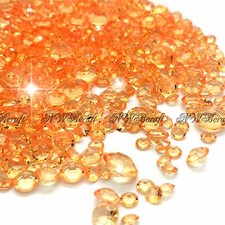 Orange Mixed Sizes Scatter Diamonds Wedding Party Table Confetti Crystal
