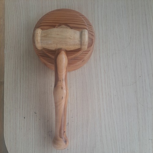 Wooden gavel and