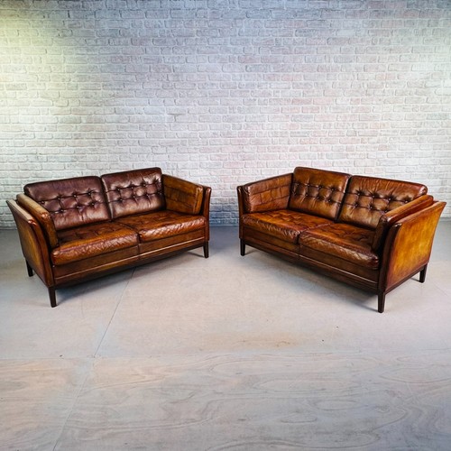 Pair vintage danish - danish, tan