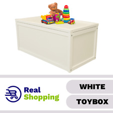 White Wooden Toy Storage Box