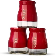 SET OF 3 TEA COFFEE SUGAR