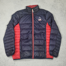 Quba Sails Down Puffer Jacket Mens Medium Navy Blue Red X Series X62