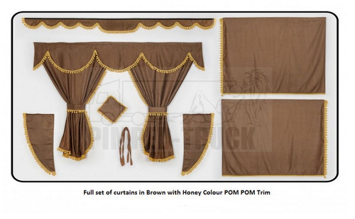 Truck curtains renault - curtains, brown