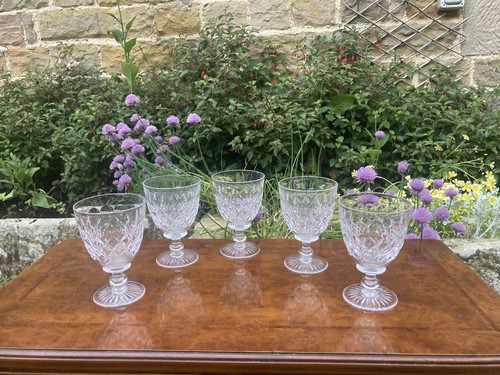 Five vintage crystal water - vintage,