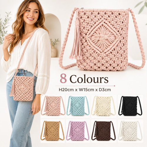 Womens crochet crossbody bag - womens,