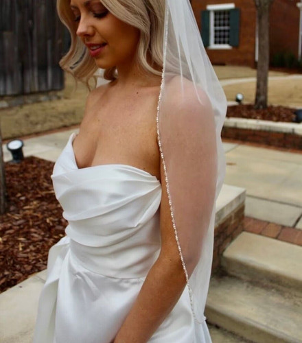 Tier bridal veil pearls - 1,